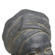 SET BUST AFRICAN 2/M GREY RESIN DECORATION 31 X 28 X 52 CM