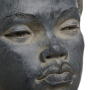 SET BUST AFRICAN 2/M GREY RESIN DECORATION 31 X 28 X 52 CM