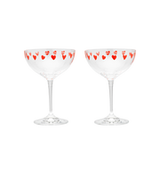 Champagne Glass Pair - Classic Love (heart) - Set 2