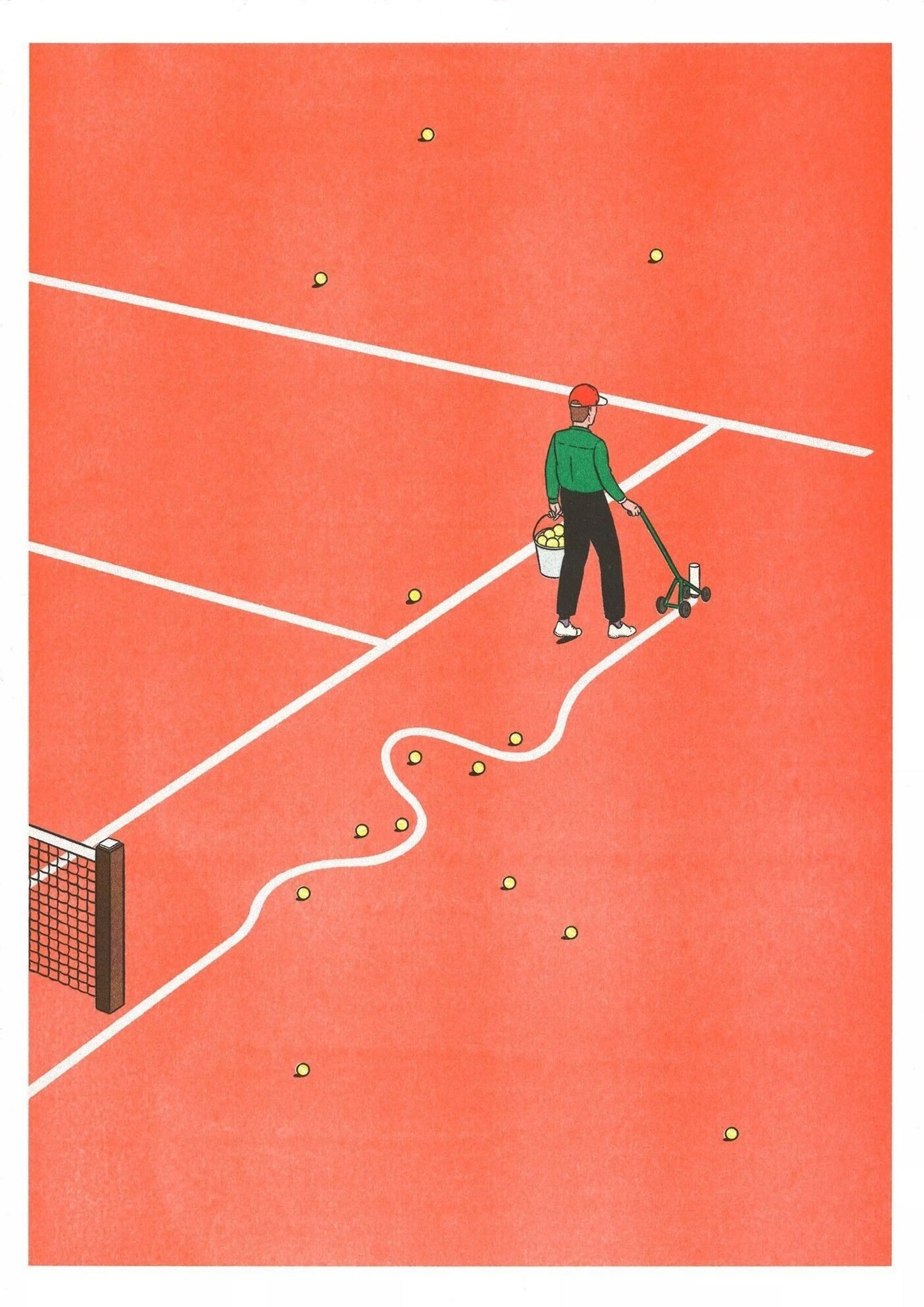 Riso Art Print - Simon Bailly - Roland Garros