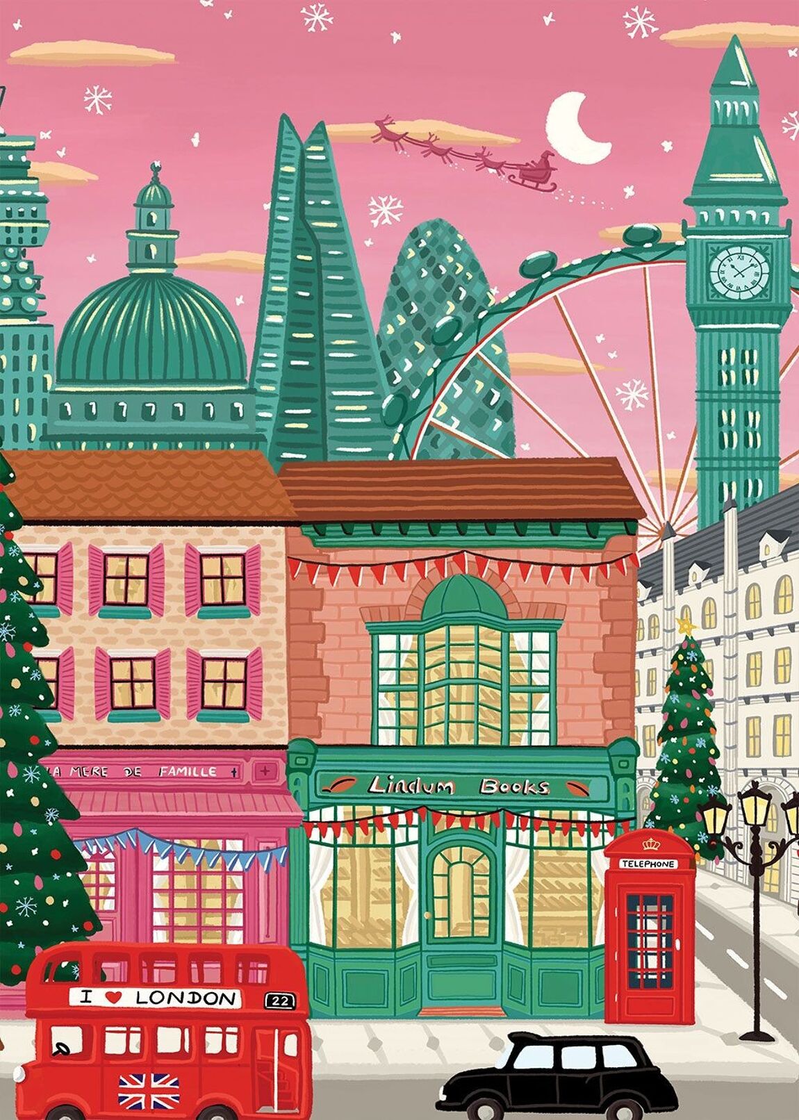 Puzzle Navidad en Londres 1000 piezas