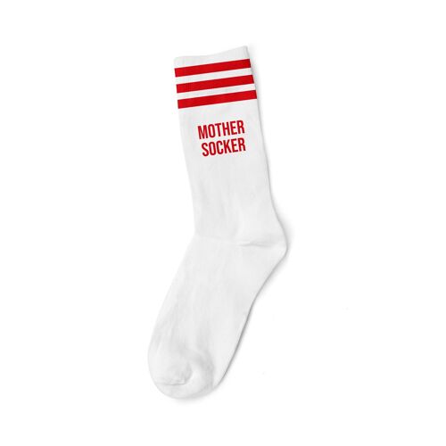 SOCKS Mothersocker White - Mother Socker  - Red