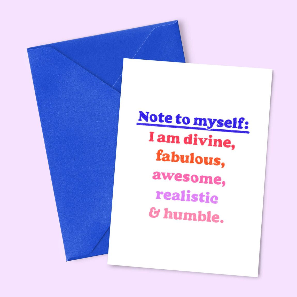 Card "Note to Myself"