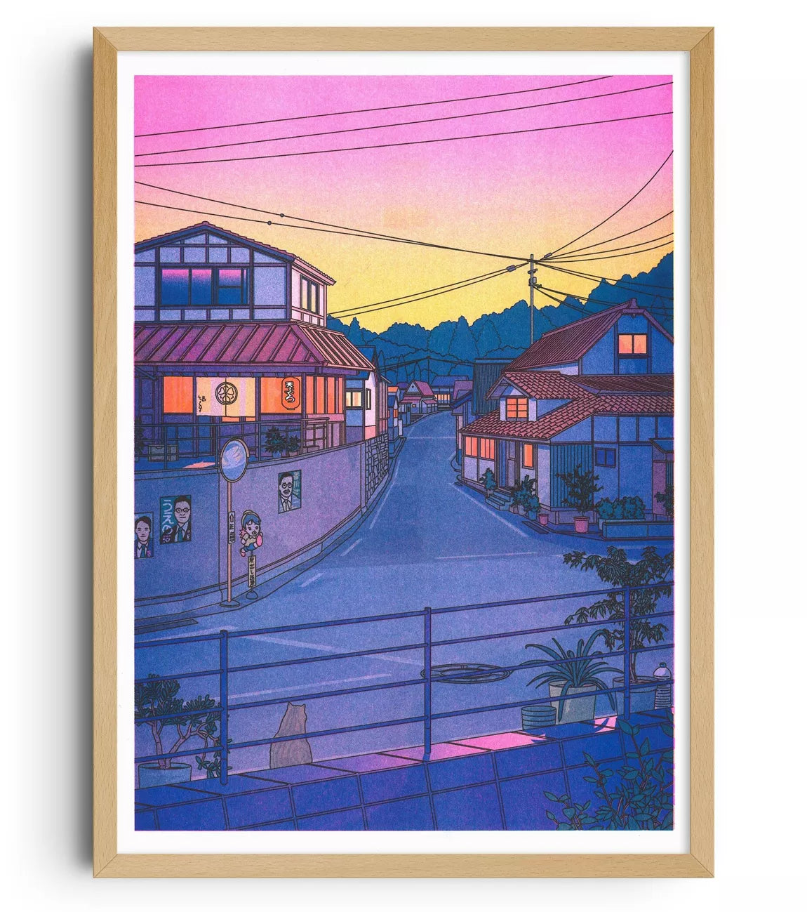 Riso Art Print - Liam Cobb - Nowhere in Japan