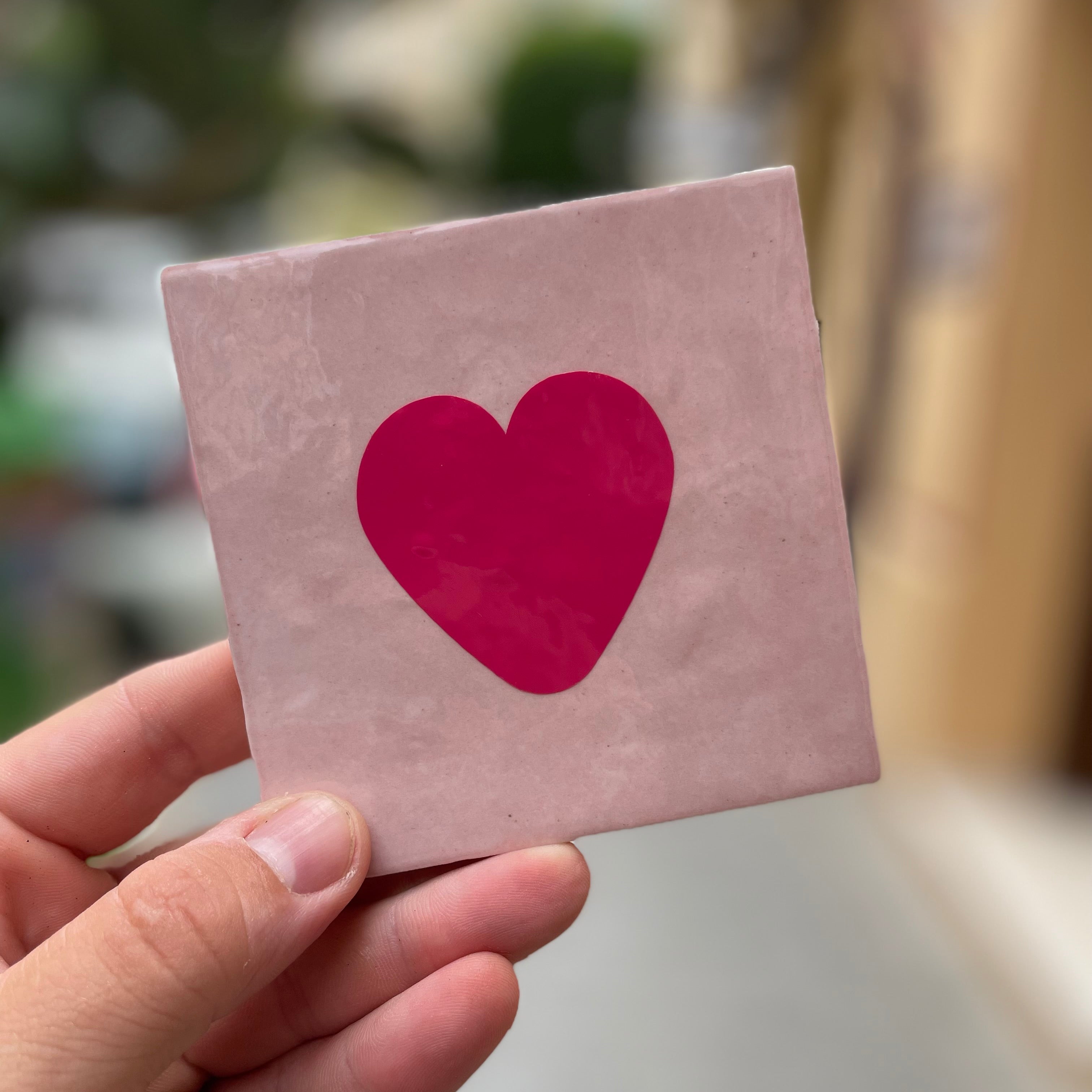 Tile with Print - Heart