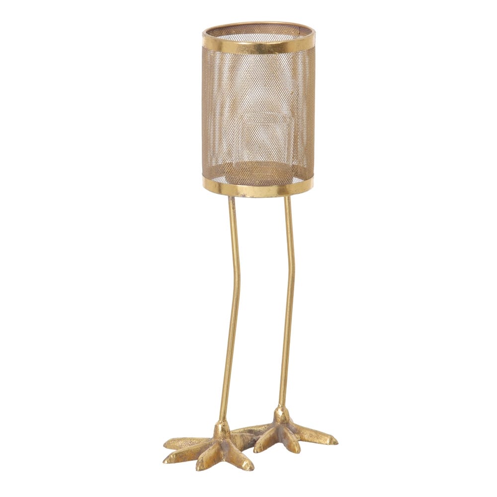 CANDLE HOLDER STAND DUCK FEET GOLD METAL 23 X 14 X 50 CM