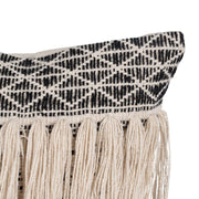 CUSHION BEIGE-BLACK COTTON DECORATION 30 X 60 CM