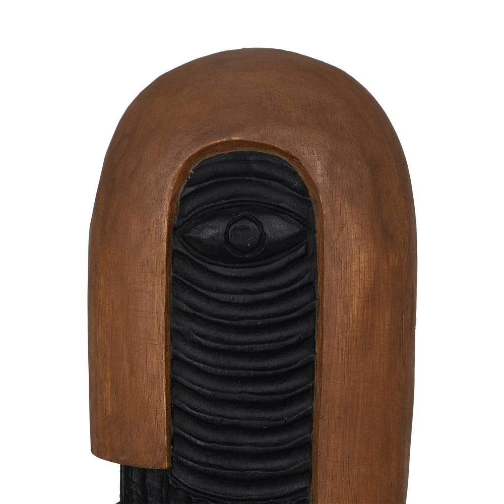 FIGURE MASK WOOD-IRON