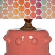 TABLE LAMP PINK CERAMIC LIGHTING 35,50 X 35,50 X 60,50 CM