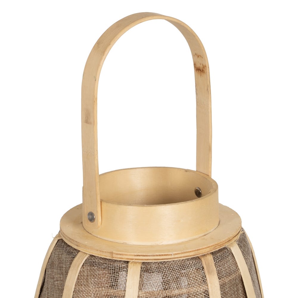 LANTERN. CANDLE HOLDER NATURAL WAY JUTE 31 X 31 X 55 CM