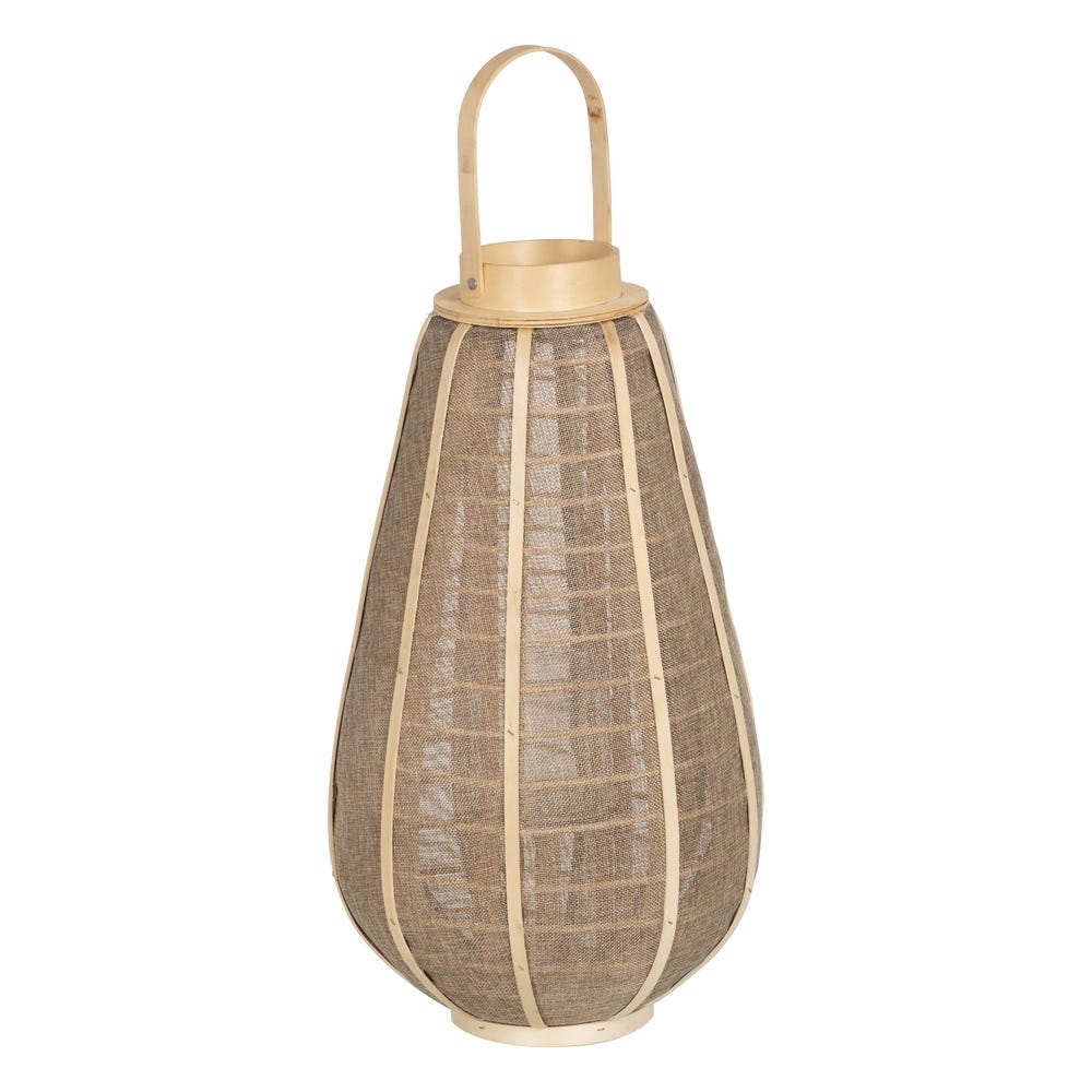 LANTERN. CANDLE HOLDER NATURAL WAY JUTE 31 X 31 X 55 CM