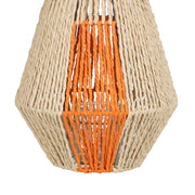 LANTERN. CANDEL HOLDER - CREAM-ORANGE