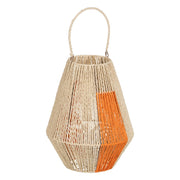 LANTERN CANDLE HOLDER - CREAM-ORANGE