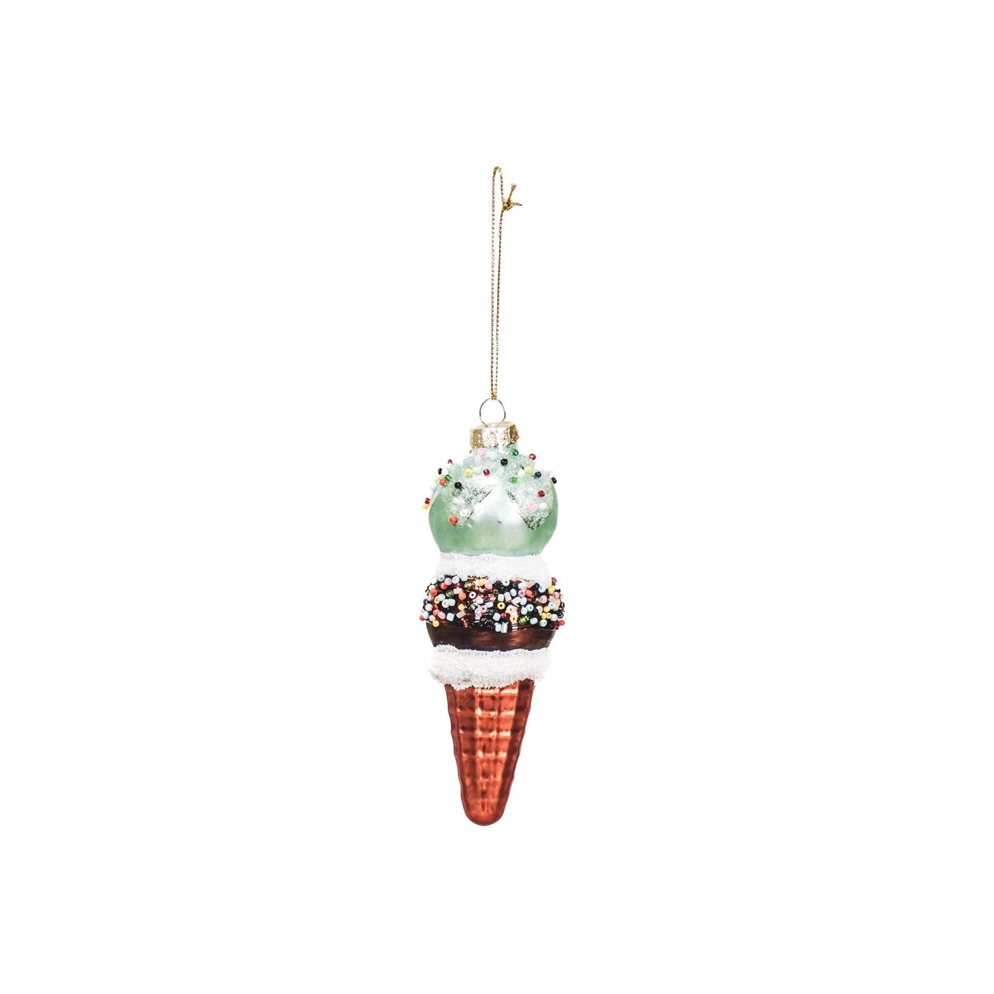 Christmas Ornament - Ice cream blue- brown