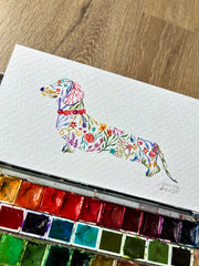 Print Nuria - Perro Floral