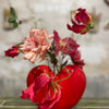 Valentine - Heart vase with artificial flowers