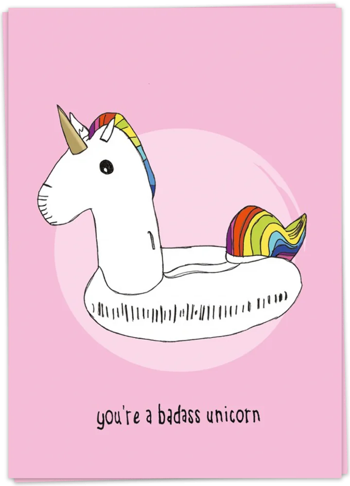 Postcard - You´re A Badass Unicorn