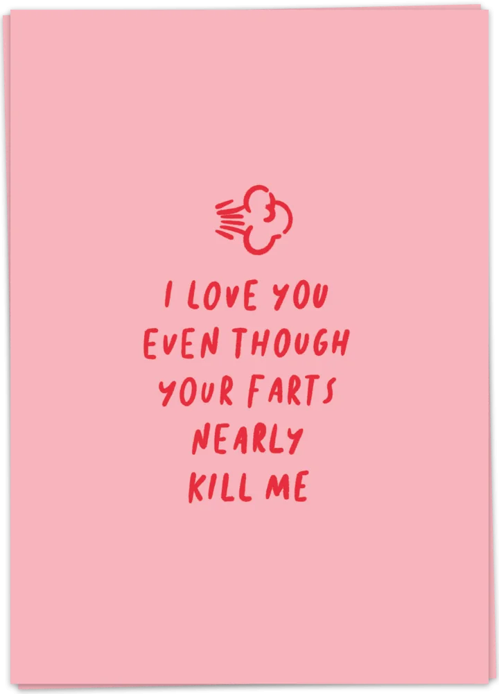 Postcard - I Love You Farts