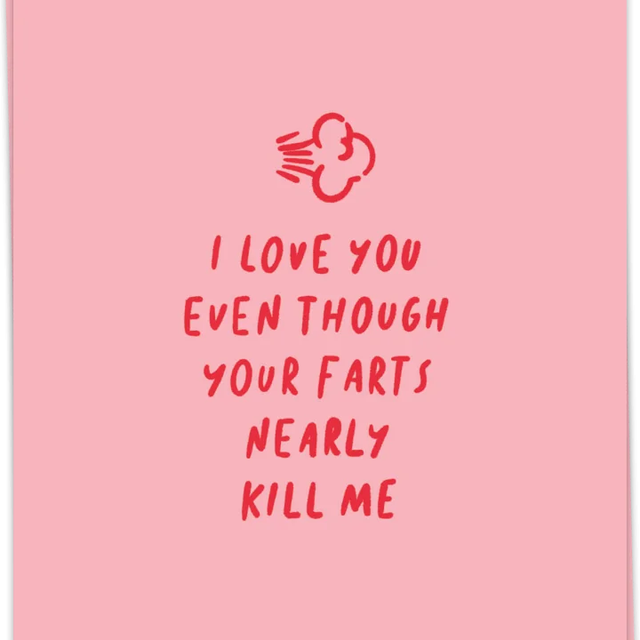 Postcard - I Love You Farts