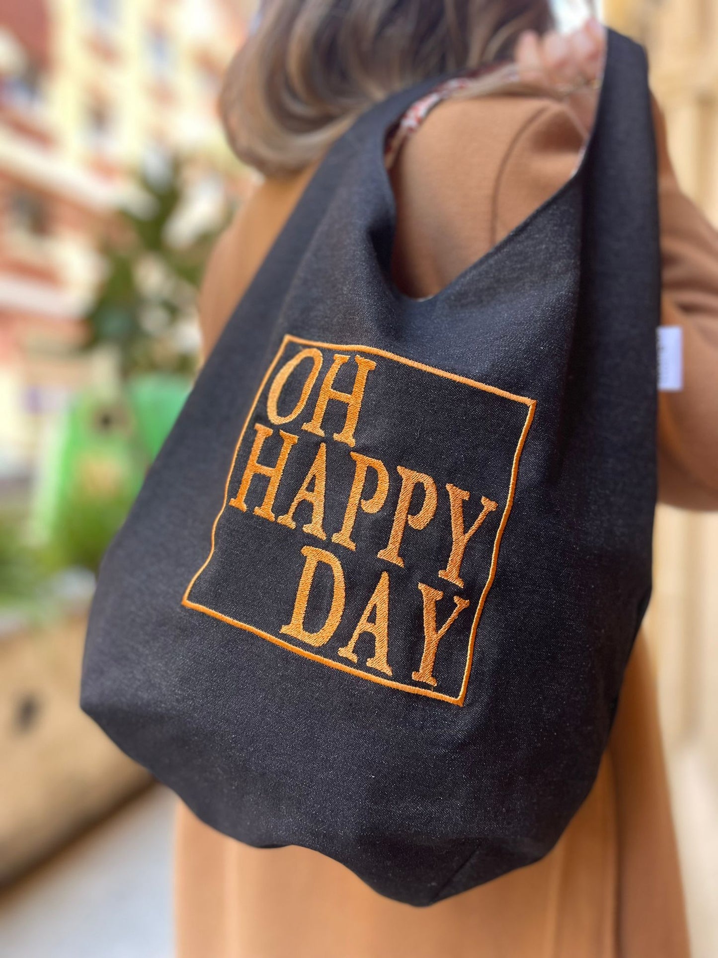 Bolso Hobo Hecho a Mano 'Oh Happy Day'