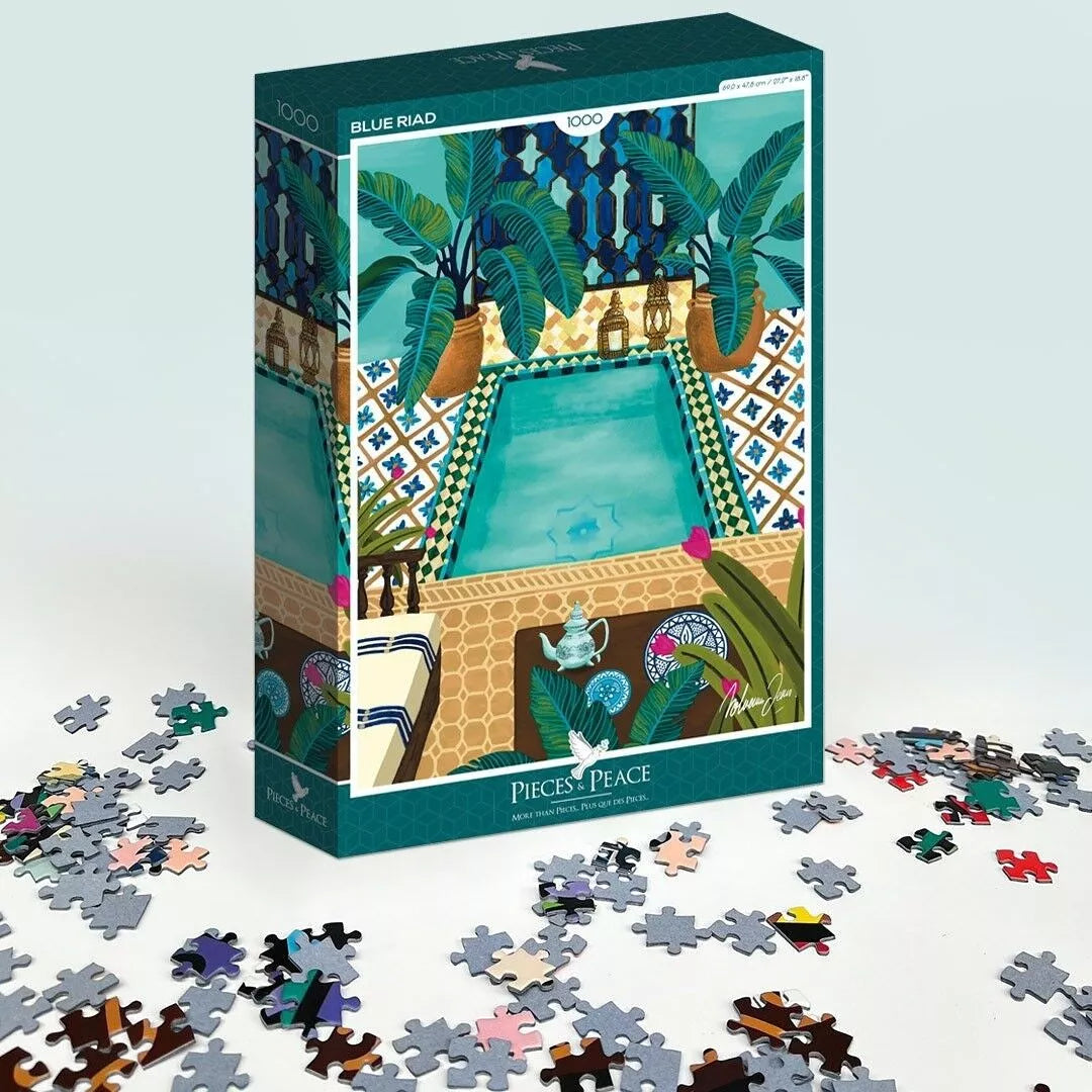 Puzzle - Blue Riad - Nolwenn Studio - 1000 pieces