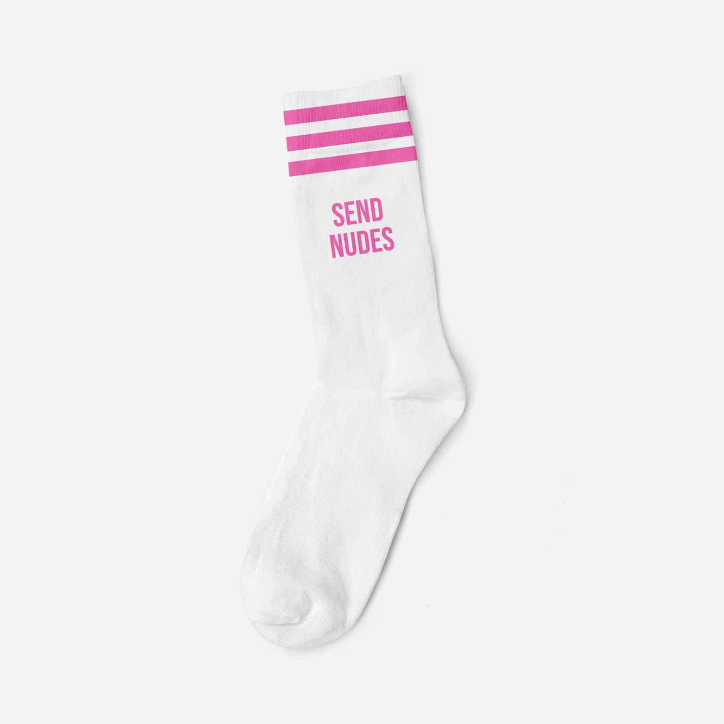 SOCKS Mothersocker White - Send Nudes (Pink)