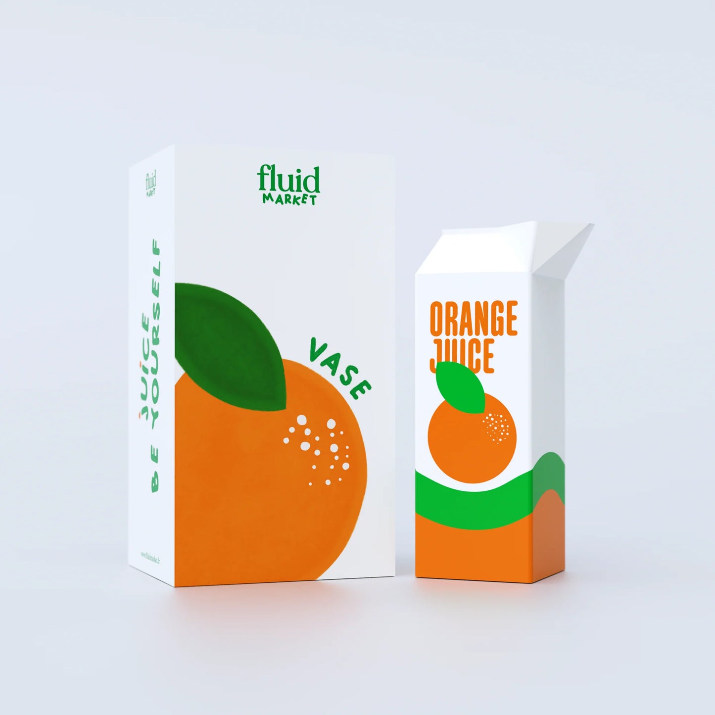 Fluid Market Vase - Orange Juice