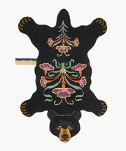 Doing Goods - Blooming Black Bear Rug Large