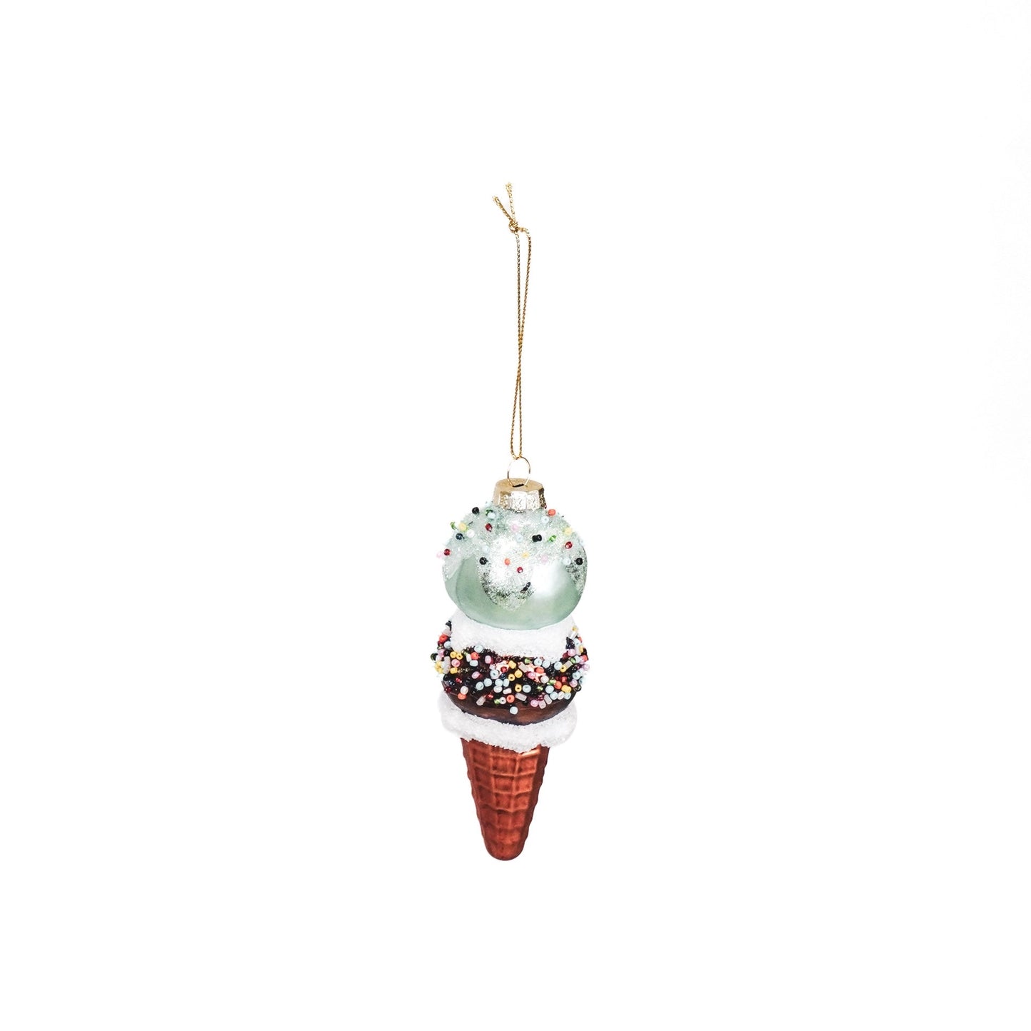 Christmas Ornament - Ice cream blue- brown